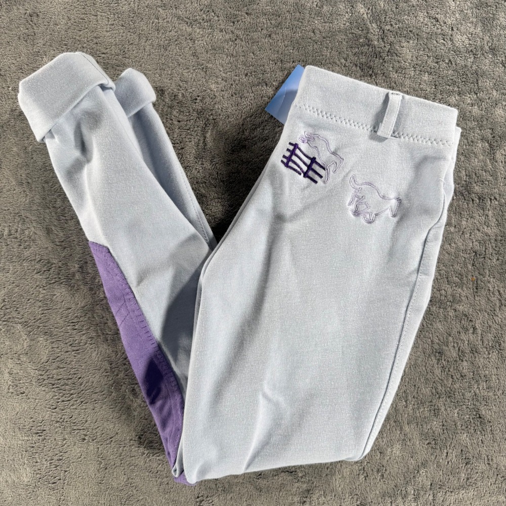 TuffRider Jodhpurs Kids Size 10 Cashmere Blue NWT Running Horse Breeches